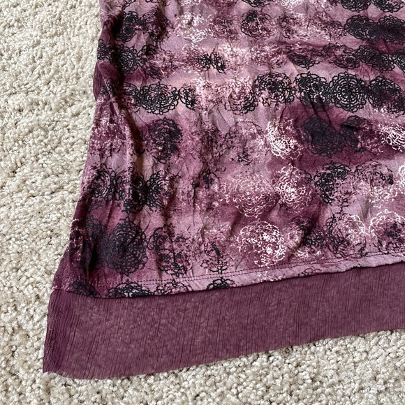 Simply Vera Vera Wang Lightweight Tunic Top with Chiffon Trim - Size M - Picture 4 of 5